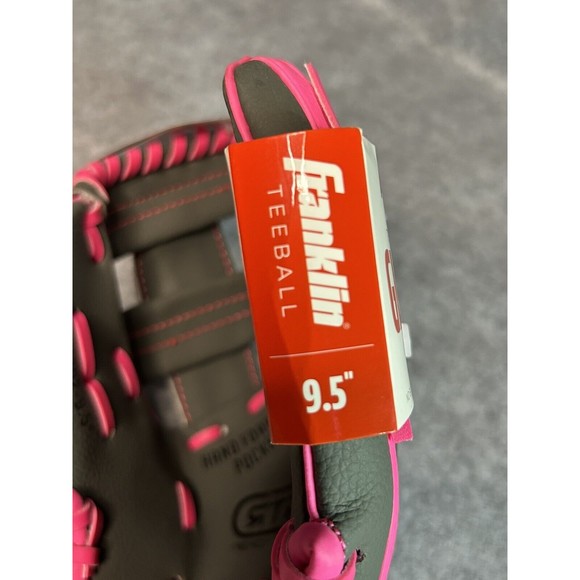 NEW Franklin Sports RTP Teeball Glove (9.5") Pink Gray Right Hand Throw Baseball - Picture 9 of 9